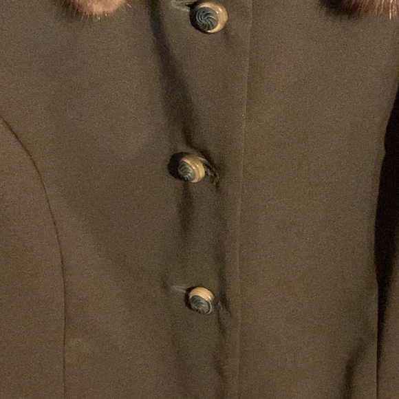Vintage 1940s/50s Made In Columbia Mink Collar Coat Military Rare Style Medium - Picture 7 of 17